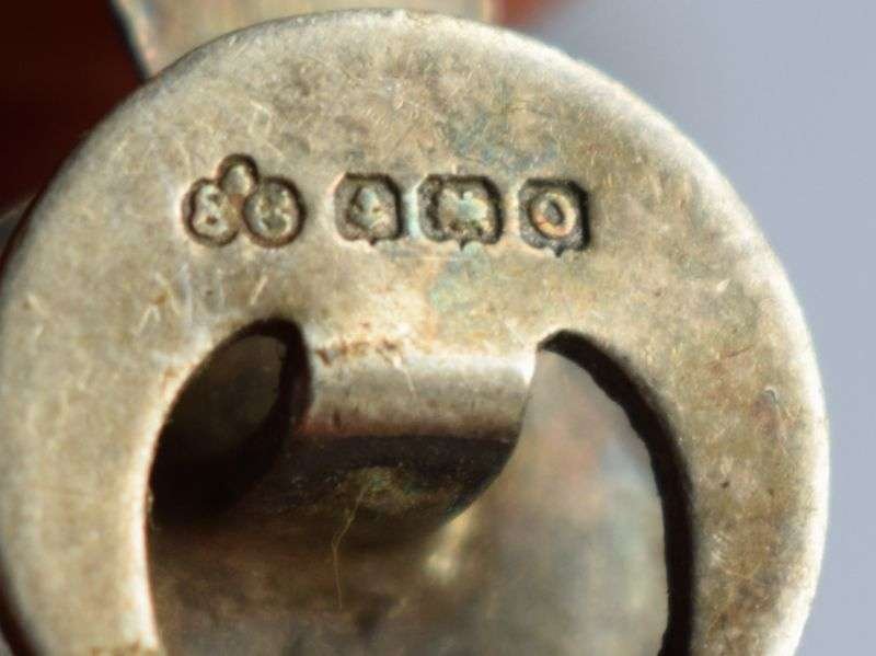 46) Good Original Royal Army Reserve Lapel Badge Hallmarked Silver 1938 — image 2