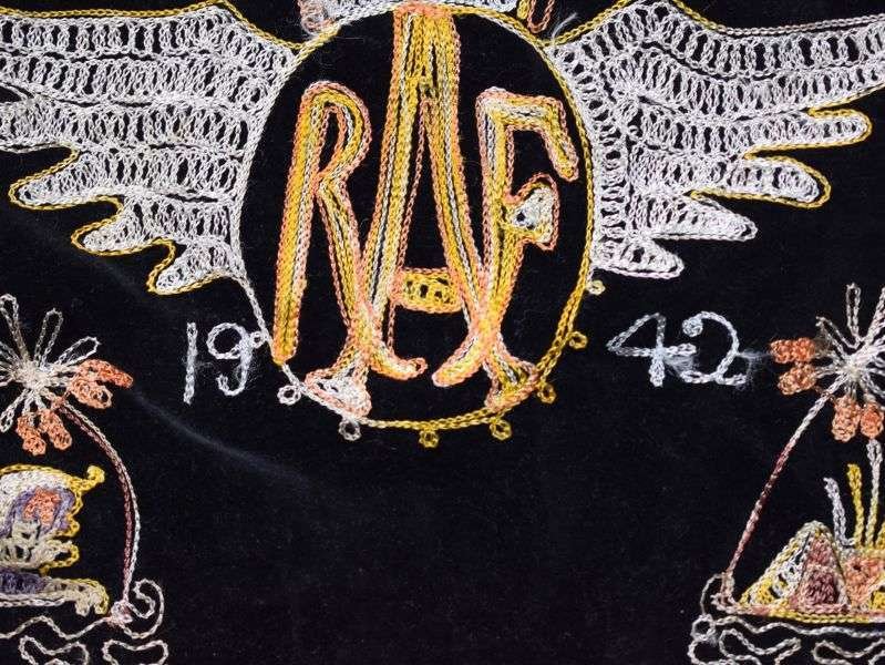 2) Original WW2 RAF Souvenir of Egypt 1942 Embroidery Table Cover? — image 3