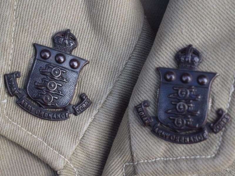 7) Excellent Original WW2 Indian Army Ordnance Corps Officers KD Jacket & Southern Army India Insignia — image 10
