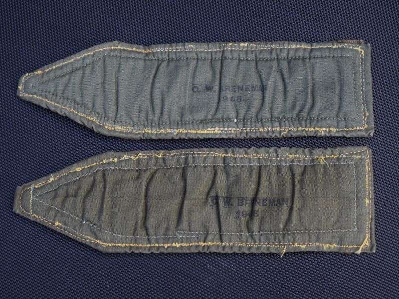 18) Original Matching Pair of WW2 US Army Shoulder Pads Dated 1945 — image 4