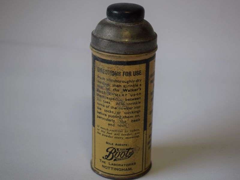 86) Nice Original 1920s-30s Tin of Walker's Foot Powder. — image 4