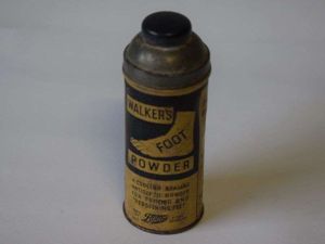 86) Nice Original 1920s-30s Tin of Walker's Foot Powder.