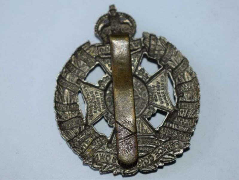 115) Excellent Original WW1 WW2 The Rifle Brigade Prince Consorts Own Cap Badge — image 2
