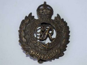 118) Original WW2 Locally Made Royal Engineers Officers Bronze Cap …