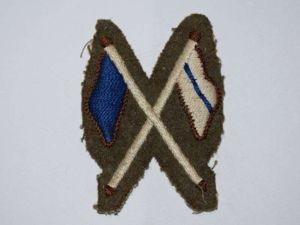 141) Interesting WW2-1950s British Army RA Signallers Flag Insignia With …