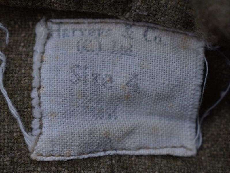 60) British Army Rough Woollen Shirt with Lt Col Rank. Dated 1954 — image 4