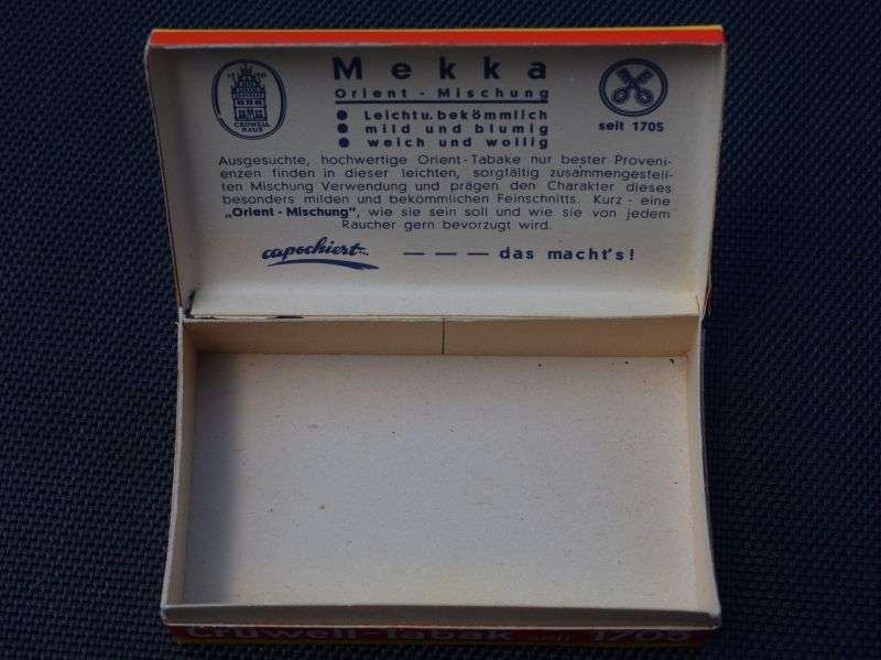36) Original 1930s-WW2 German Card Pipe Tobacco Box Mekka Capochient — image 5
