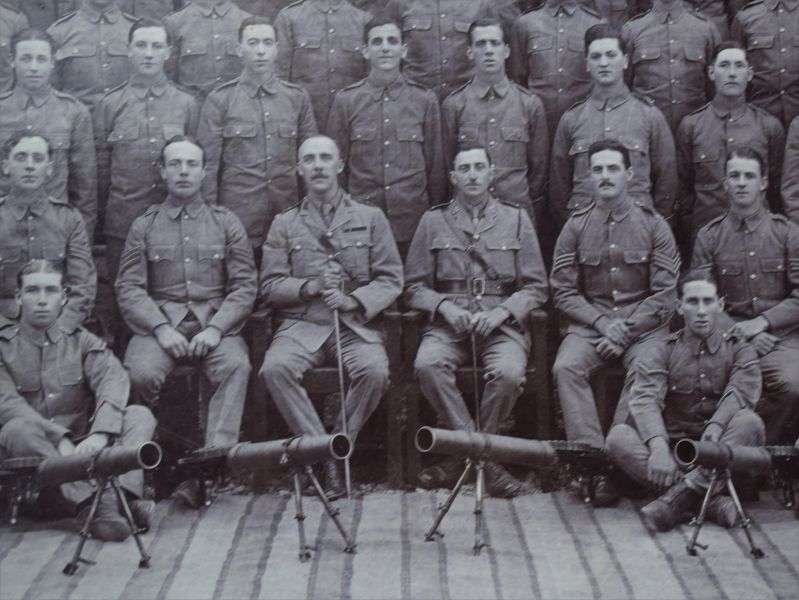 6) Large Size Group Photograph Showing 4th Battalion The Buffs With Lewis Guns — image 8