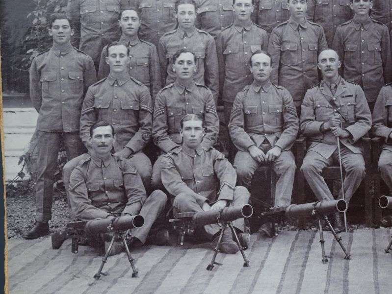 6) Large Size Group Photograph Showing 4th Battalion The Buffs With Lewis Guns — image 9