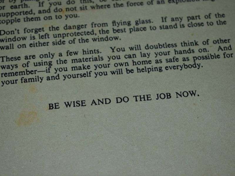 112) Tatty Original WW2 Civil Defence Leaflet Make Your Home Safe 1939 — image 3