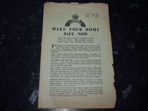 112) Tatty Original WW2 Civil Defence Leaflet Make Your Home …