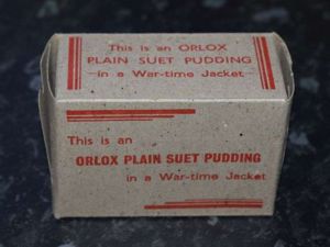 122) Original WW2 British Home Front Orlox Plain Suet Pudding …
