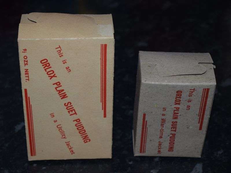 123) Larger Size Original WW2 British Home Front Orlox Plain Suet Pudding In Utility Jacket — image 2