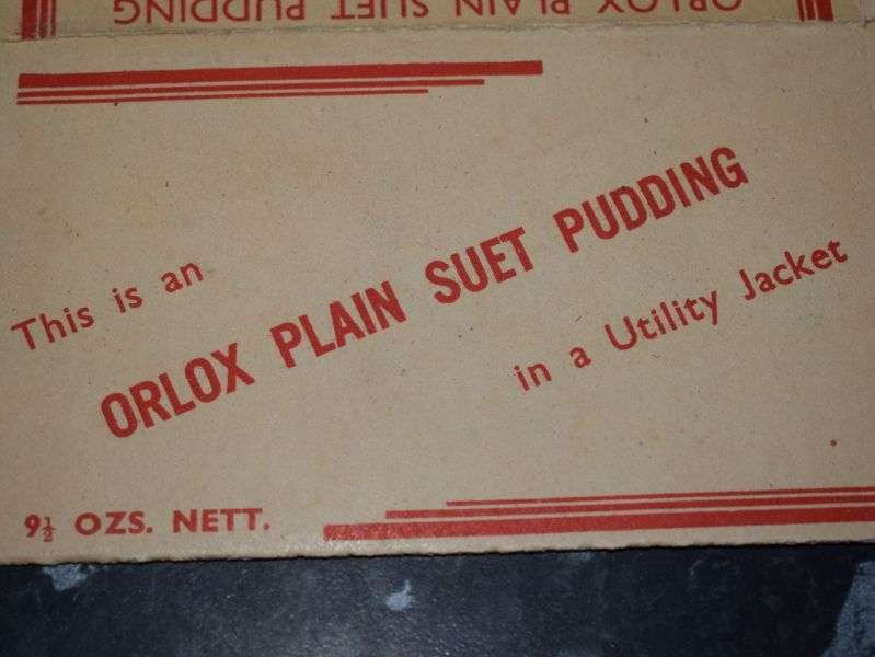 123) Larger Size Original WW2 British Home Front Orlox Plain Suet Pudding In Utility Jacket — image 4