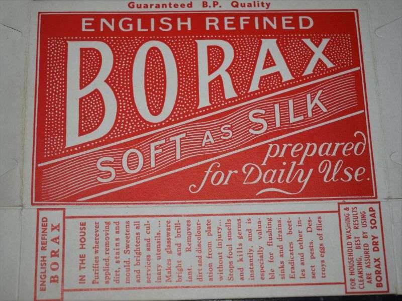 124) Original Empty 1930s English Refined Borax Card Box — image 5