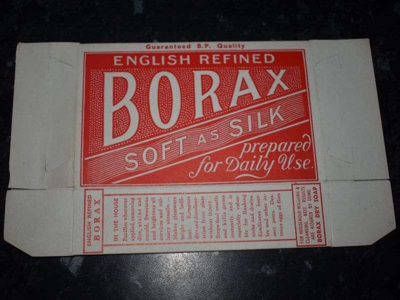 124) Original Empty 1930s English Refined Borax Card Box — image 6