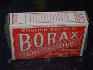 124) Original Empty 1930s English Refined Borax Card Box