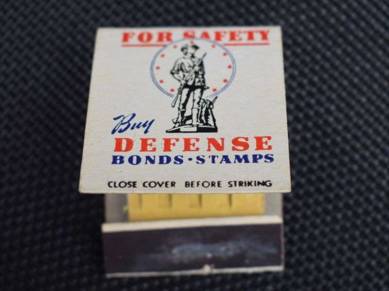 128) Original WW2 US Match Book A Safe Investment for A Safe America. Buy Defense Bond Stamps — image 4