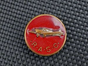 106) Unidentified WW2 RASC Air Dispatch? Lapel Badge Aircraft over …