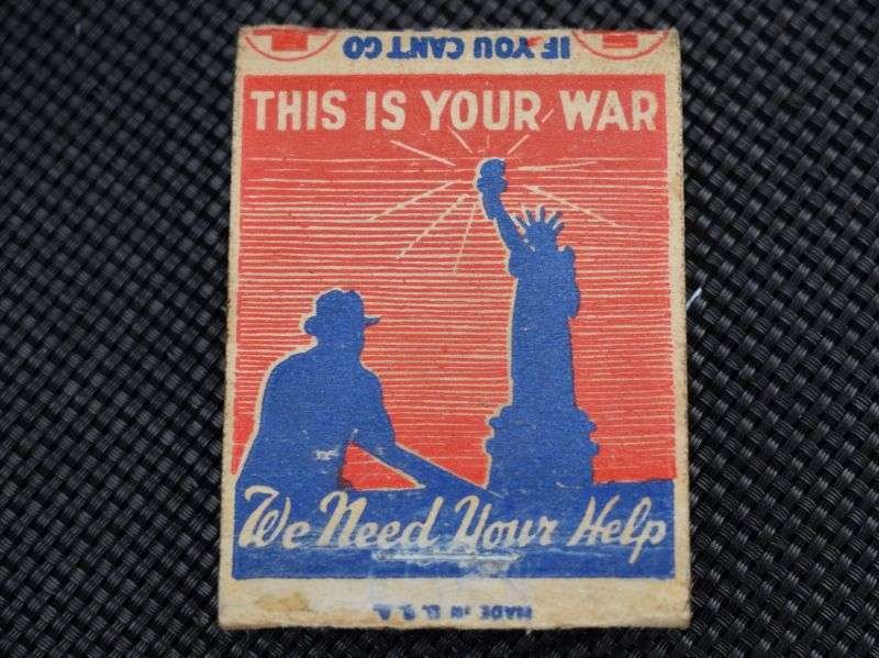 125) Original WW2 US Red Cross Patriotic Match Book If You Can't Give Help Us Help Our Boys — image 4