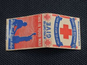125) Original WW2 US Red Cross Patriotic Match Book If …