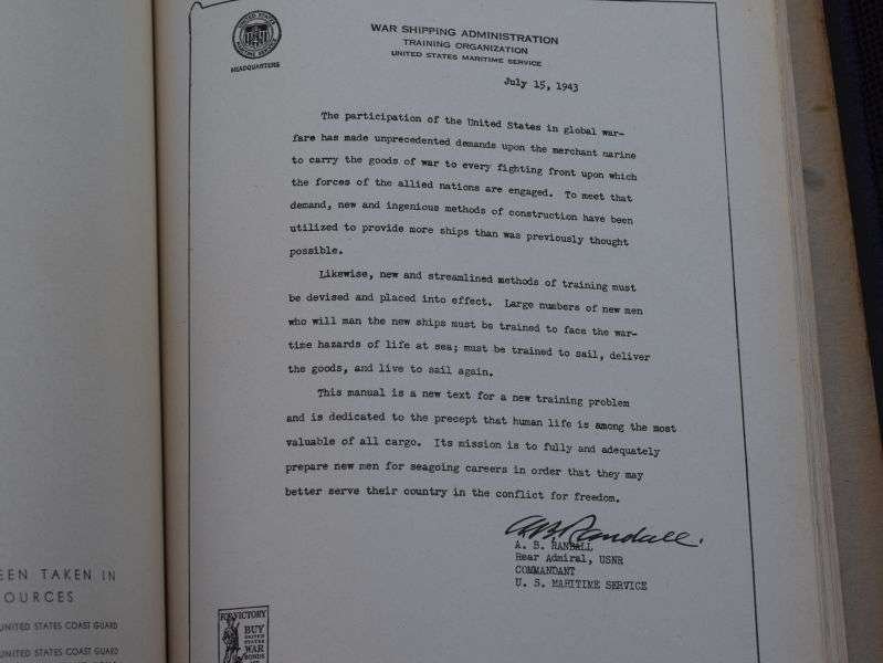 2) Large WW2 US War Shipping Administration Training Org Training Manual 1943 — image 6