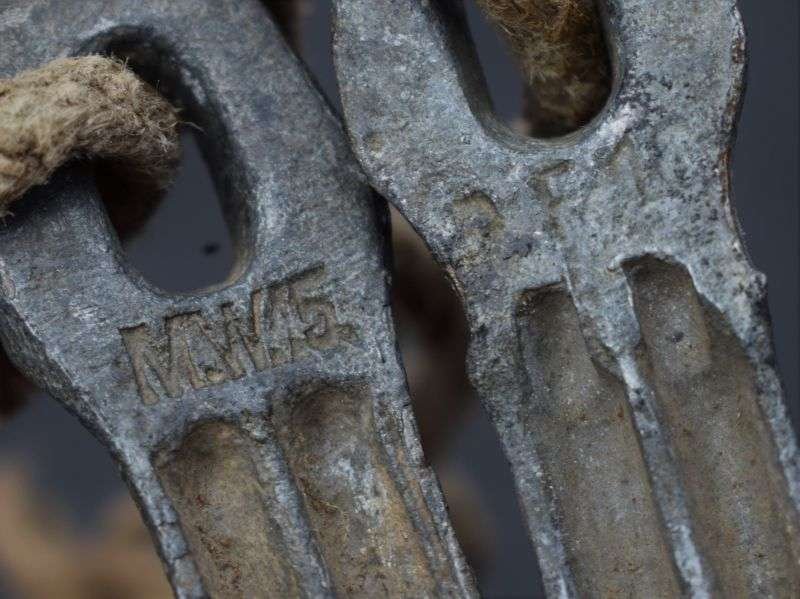 59) Nice Original WW1 German Army Zeltbahn Poles, Pegs & Pouch Dated 1915-1917 — image 2