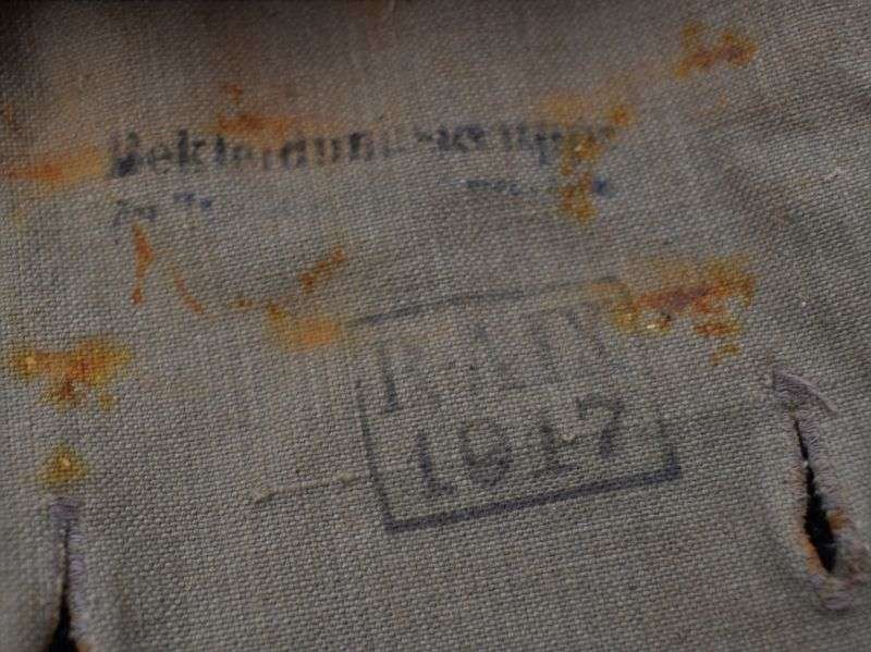 59) Nice Original WW1 German Army Zeltbahn Poles, Pegs & Pouch Dated 1915-1917 — image 8