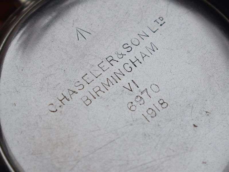 147) Good Original WW1 British Army Officers Fob Compass C.Haseler & Son Ltd 1918 — image 7