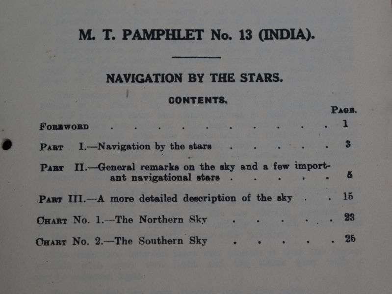 57) WW2 Military Training Pamphlet No 13 India. Navigation By The Stars 1942 — image 5