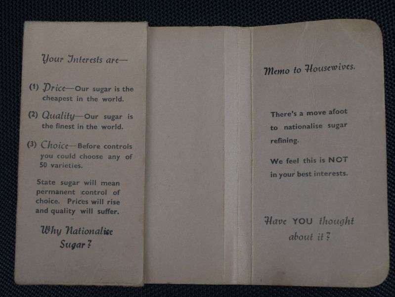 71) Original WW2 Tate & Lyle Ltd Complementary Ration Books Holder Made From Card — image 3