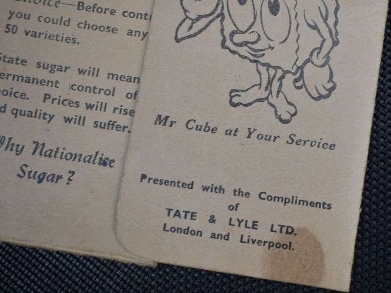 71) Original WW2 Tate & Lyle Ltd Complementary Ration Books Holder Made From Card — image 4