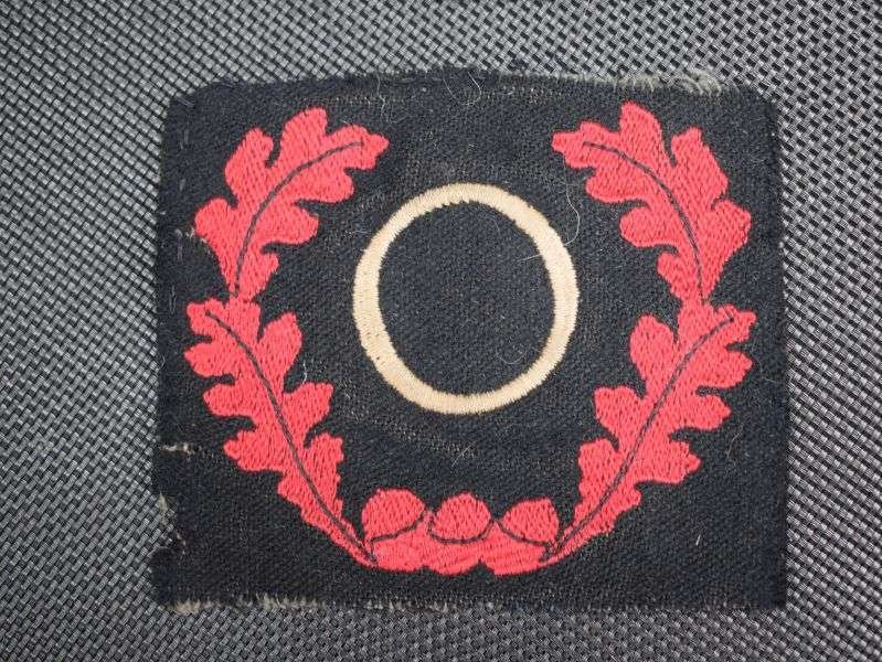 139) Unidentified Pair of Large Vintage Cloth Badges German? — image 3