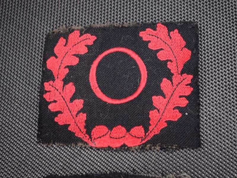 139) Unidentified Pair of Large Vintage Cloth Badges German? — image 4