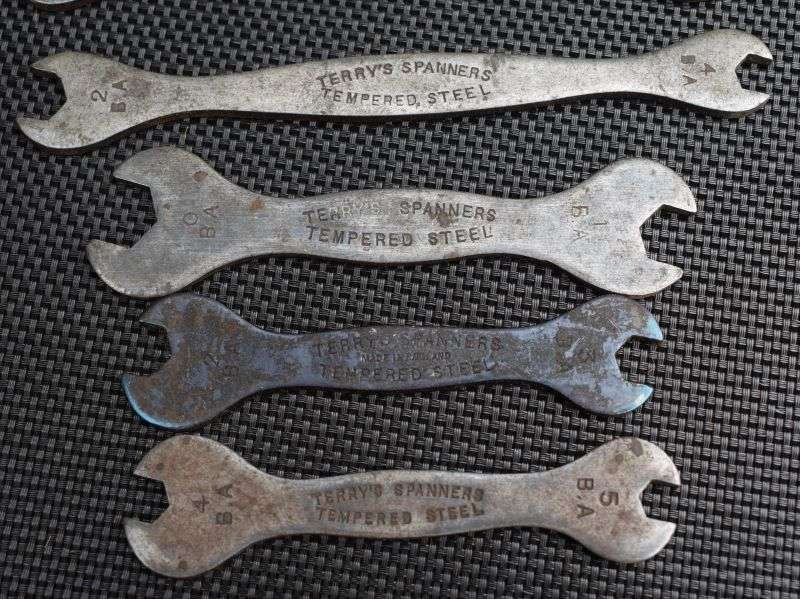 36) A Group of 7 Vintage Motorcycle Spanners. Terry's Spanners — image 2