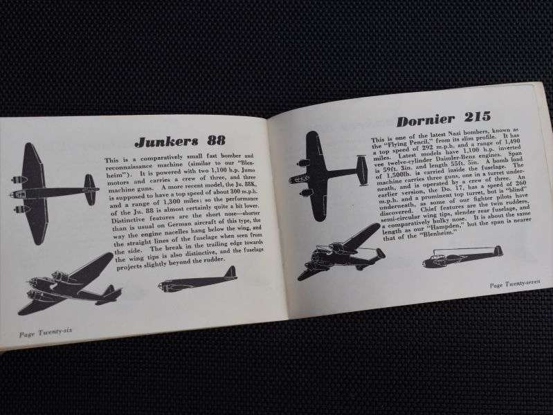 61) Good WW2 Daily Mirror Booklet Spot Them In The Air. British & German Aircraft 1940 — image 5