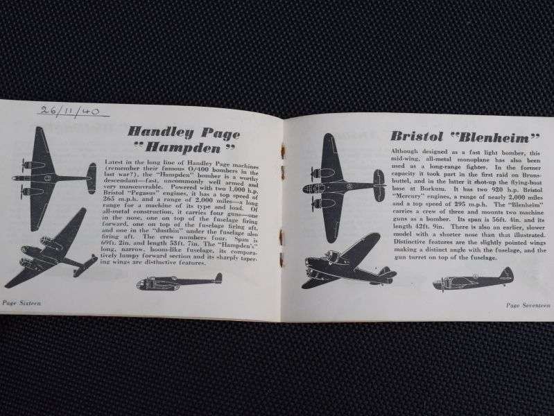 61) Good WW2 Daily Mirror Booklet Spot Them In The Air. British & German Aircraft 1940 — image 8