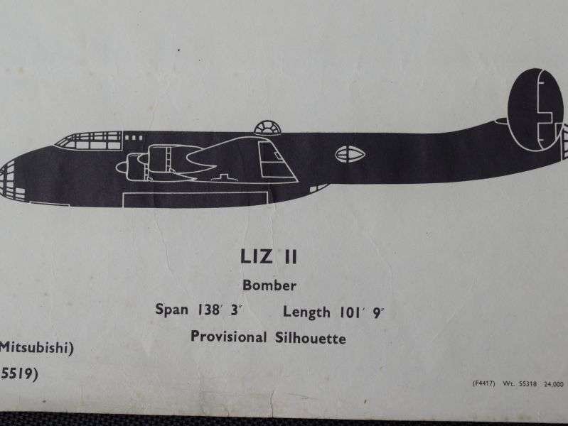 105) Original Official WW2 British Military Aircraft Recognition Poster Japanese Mitsubishi Bomber March 1945 — image 5