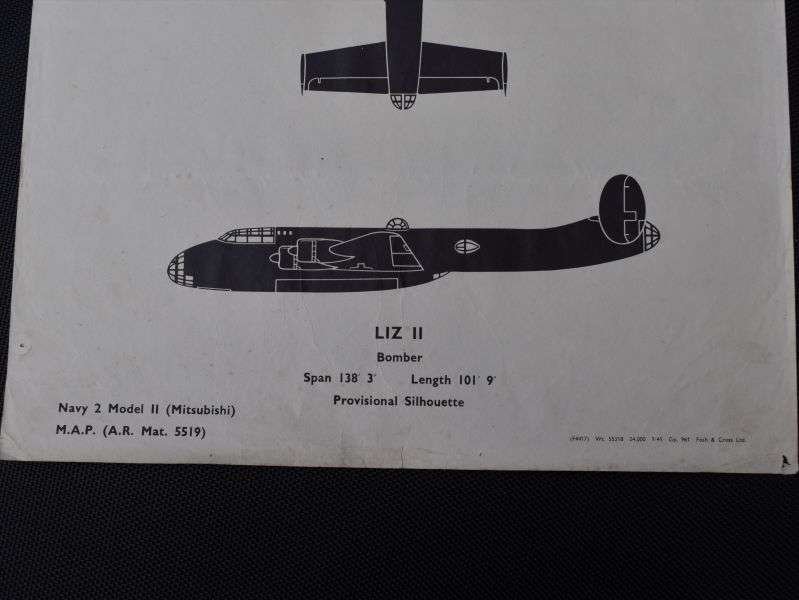 105) Original Official WW2 British Military Aircraft Recognition Poster Japanese Mitsubishi Bomber March 1945 — image 6