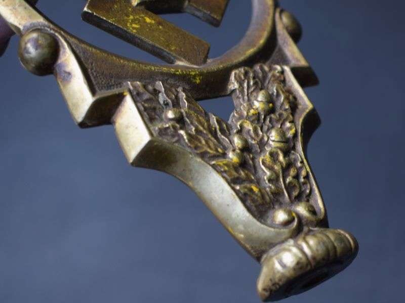 97) Excellent Original WW2 Era Nazi WW1 Veterans Flag Pole Top — image 4