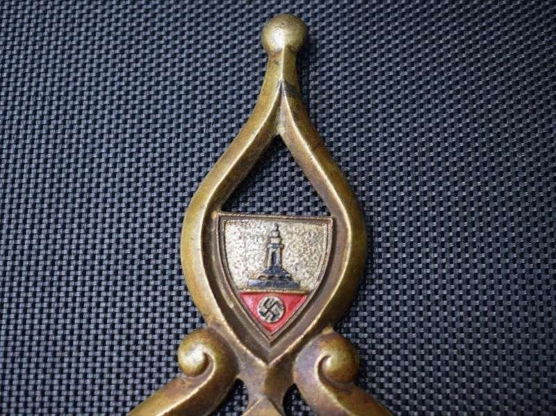 97) Excellent Original WW2 Era Nazi WW1 Veterans Flag Pole Top — image 6