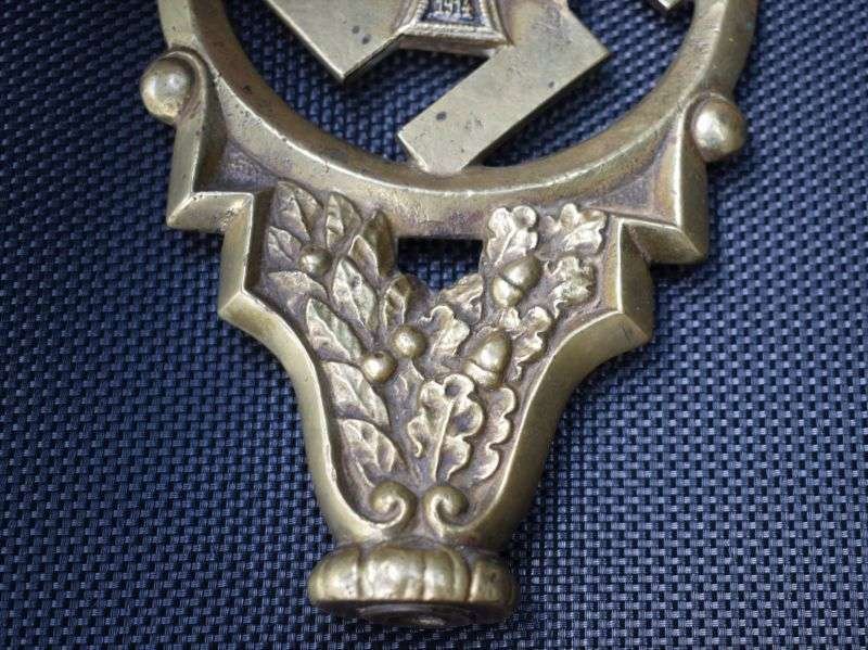 97) Excellent Original WW2 Era Nazi WW1 Veterans Flag Pole Top — image 9