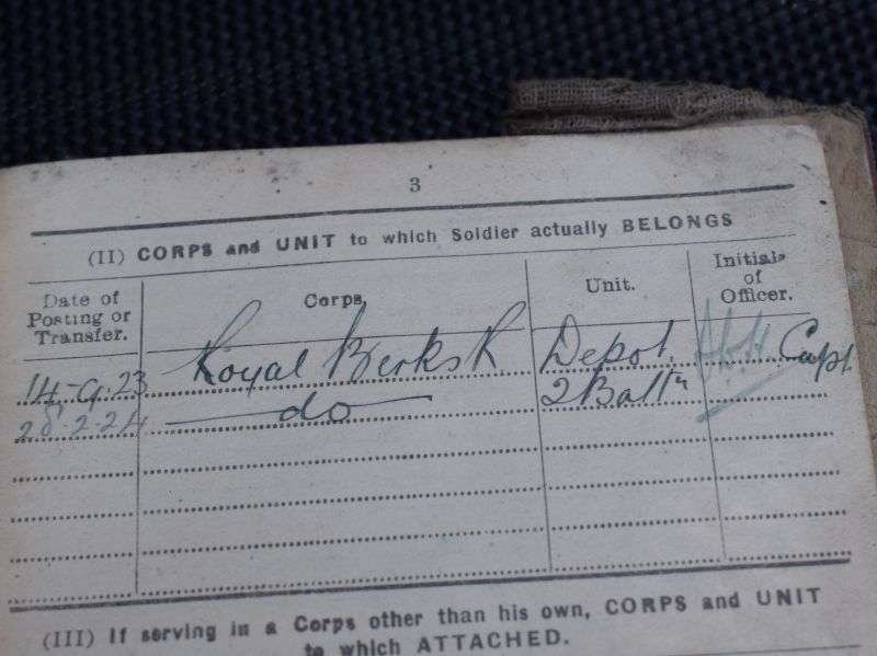 20) Inter War Period British Army Soldiers Service & Pay Book 5331484 A.Taylor Royal Berks Regt 1923 — image 9