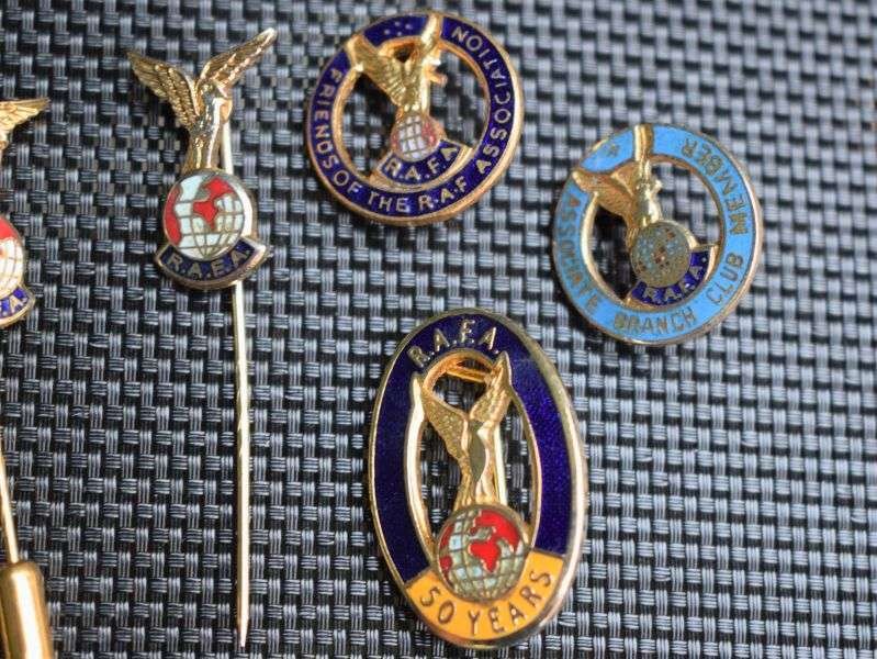 53) Small Collection of 7 Post WW2 RAF Association Pin Badges — image 3