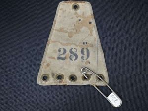 73) Unidentified WW1? US Army Canvas Flap & Safety Pin …
