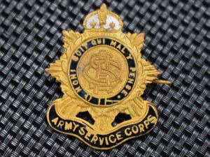 76) Nice Original WW1 Army Service Corps Sweetheart Brooch