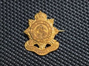 80) Nice Original All Brass ASC Pin Back Sweetheart Brooch