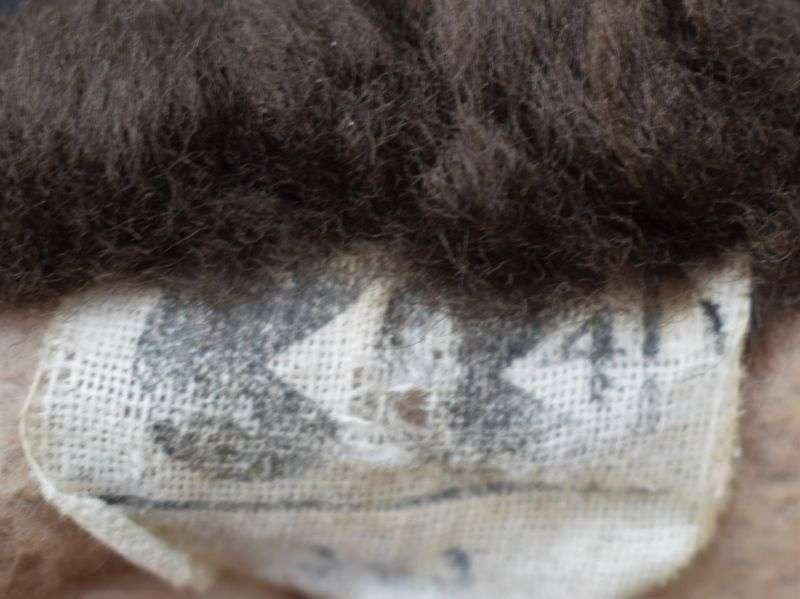 1) Excellent WW2 Woman's Fleece Covered Leather Palm CC41 Marked Gloves — image 5