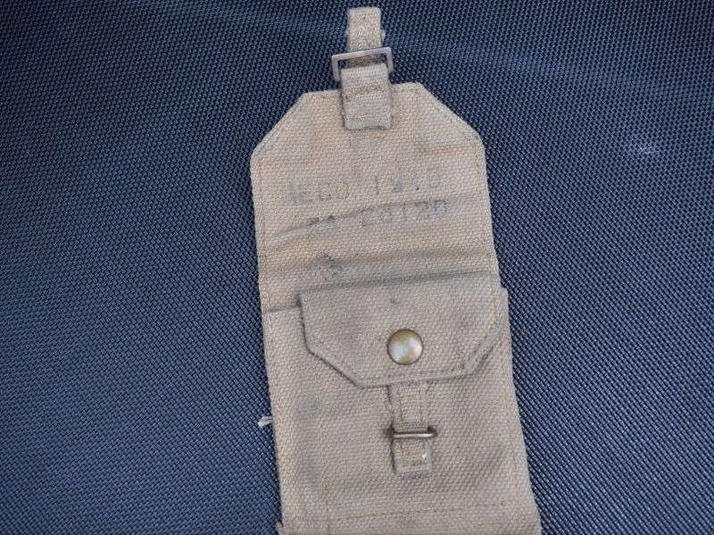 32) Original WW2? British Wireless Set Aerial Antenna Webbing Case ZA 28120 — image 10