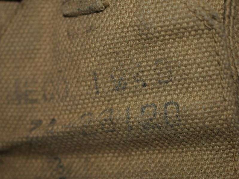 32) Original WW2? British Wireless Set Aerial Antenna Webbing Case ZA 28120 — image 3